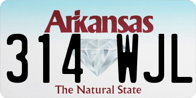 AR license plate 314WJL