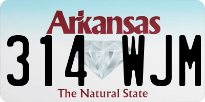 AR license plate 314WJM