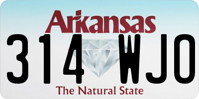 AR license plate 314WJO