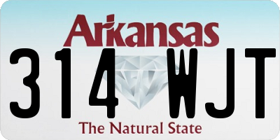 AR license plate 314WJT
