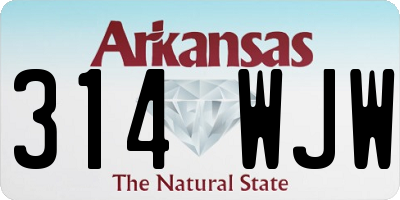 AR license plate 314WJW