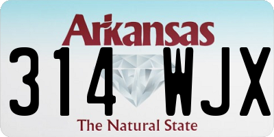 AR license plate 314WJX
