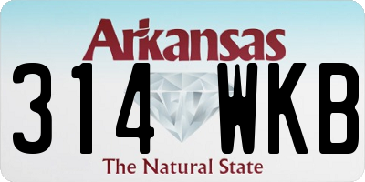 AR license plate 314WKB