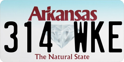 AR license plate 314WKE