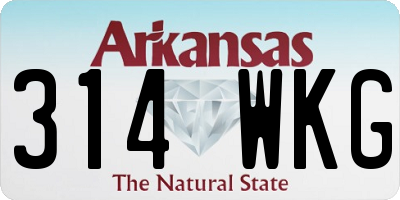AR license plate 314WKG