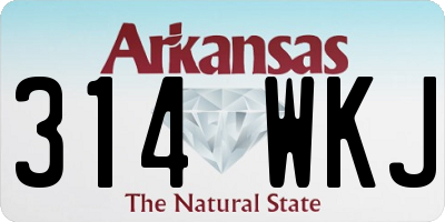 AR license plate 314WKJ
