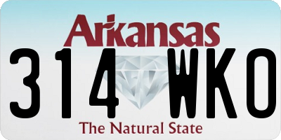 AR license plate 314WKO
