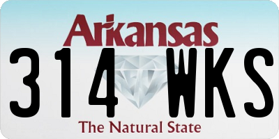 AR license plate 314WKS