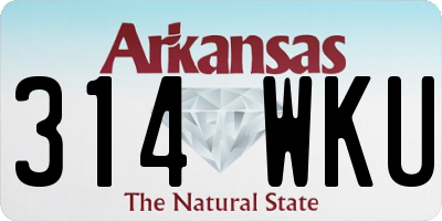 AR license plate 314WKU