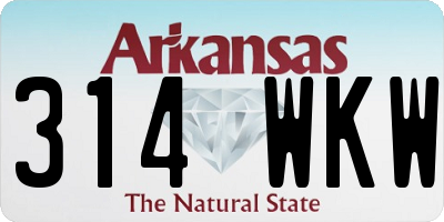 AR license plate 314WKW
