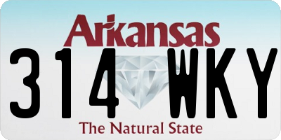 AR license plate 314WKY