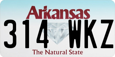 AR license plate 314WKZ