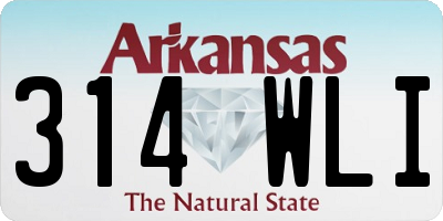 AR license plate 314WLI