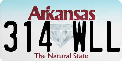 AR license plate 314WLL