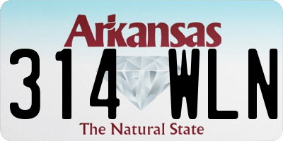AR license plate 314WLN