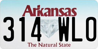 AR license plate 314WLO