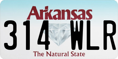 AR license plate 314WLR
