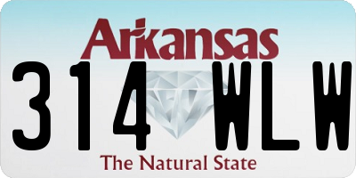 AR license plate 314WLW