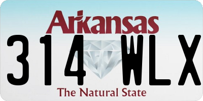 AR license plate 314WLX