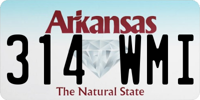 AR license plate 314WMI