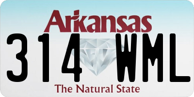 AR license plate 314WML