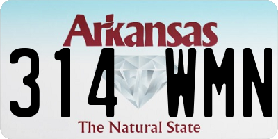 AR license plate 314WMN