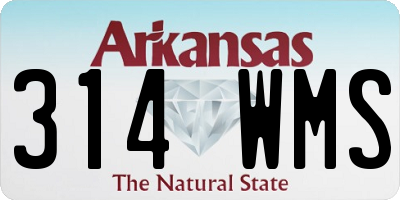 AR license plate 314WMS