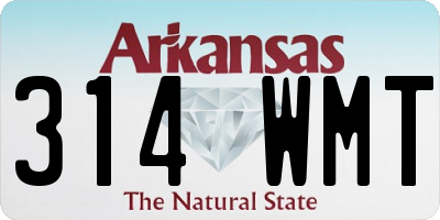 AR license plate 314WMT
