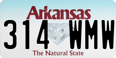 AR license plate 314WMW