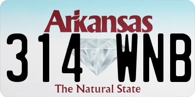 AR license plate 314WNB