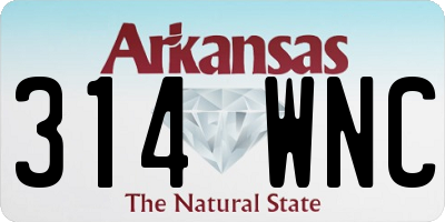 AR license plate 314WNC