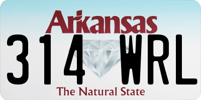 AR license plate 314WRL