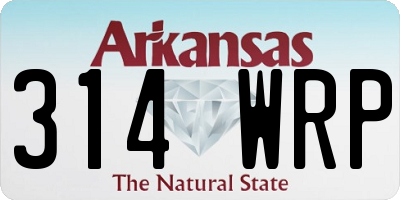 AR license plate 314WRP