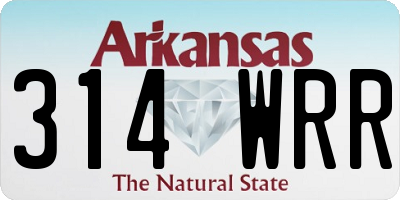 AR license plate 314WRR