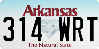 AR license plate 314WRT
