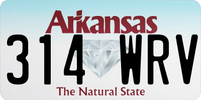 AR license plate 314WRV