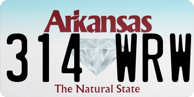 AR license plate 314WRW
