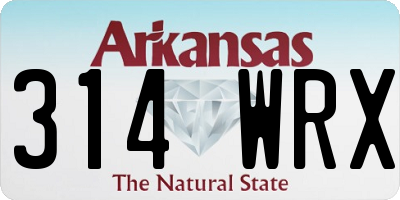 AR license plate 314WRX