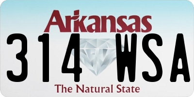 AR license plate 314WSA