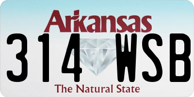 AR license plate 314WSB