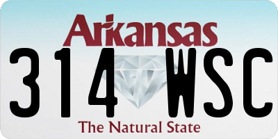 AR license plate 314WSC