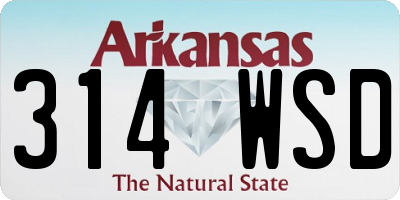 AR license plate 314WSD