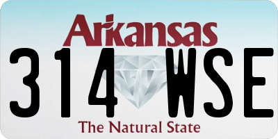 AR license plate 314WSE