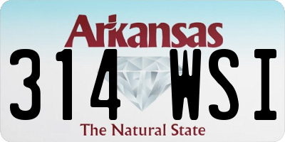 AR license plate 314WSI