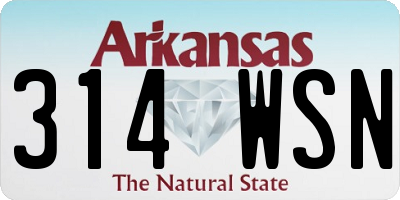 AR license plate 314WSN