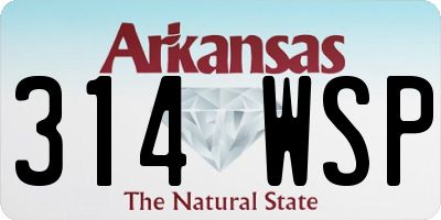 AR license plate 314WSP