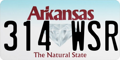 AR license plate 314WSR