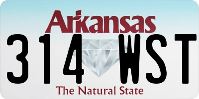 AR license plate 314WST