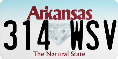 AR license plate 314WSV