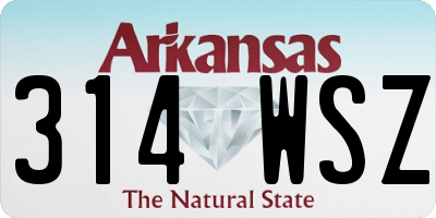AR license plate 314WSZ